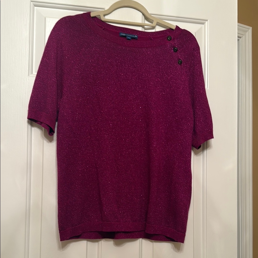 Talbots Magenta Crew Neck Sweater